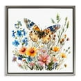 thumbnail image 1 of Stupell Industries Spring Butterfly Garden Insects Painting Gray Floater Framed Canvas Art Print Wall Art, 18 x 18, 1 of 10