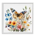 thumbnail image 1 of Stupell Industries Spring Butterfly Garden Insects Painting White Framed Art Print Wall Art, 24 x 24, 1 of 2