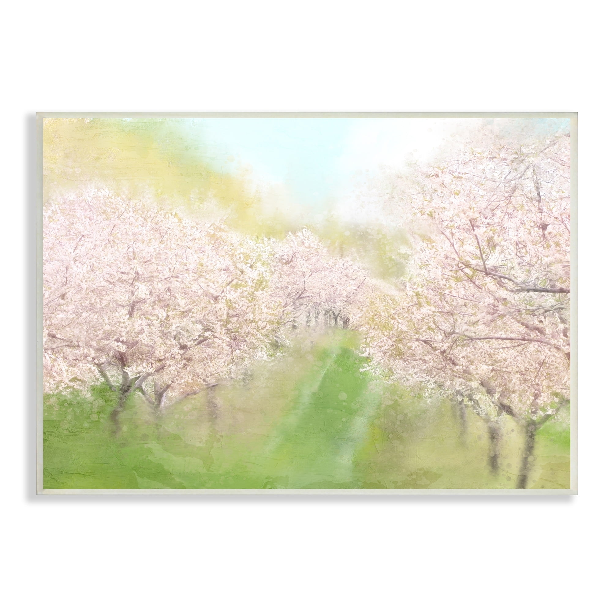 Stupell Industries Spring Cherry Blossom Orchard Grove Pink Petals Painting Unframed Art Print Wall Art, Design by Kim Allen