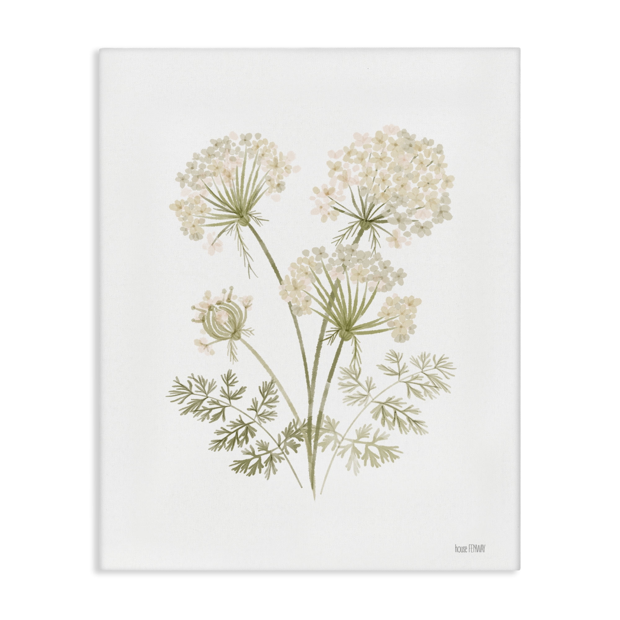 Stupell Industries Spring Dandelion Sprigs Plants & Flowers Painting Wrapped Canvas Art Print Wall Art, 30 x 40