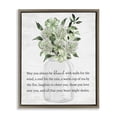 thumbnail image 1 of Stupell Industries Cottage Spring Floral Blessing Brown Floating Frame Canvas Art, 25 x 31, by Lettered and Lined, 1 of 8