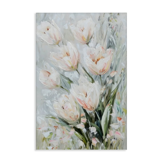 Stupell Industries Spring Floral Blossoms Floral Painting Wrapped Canvas Canvas Art Print Wall Art, 16 x 24