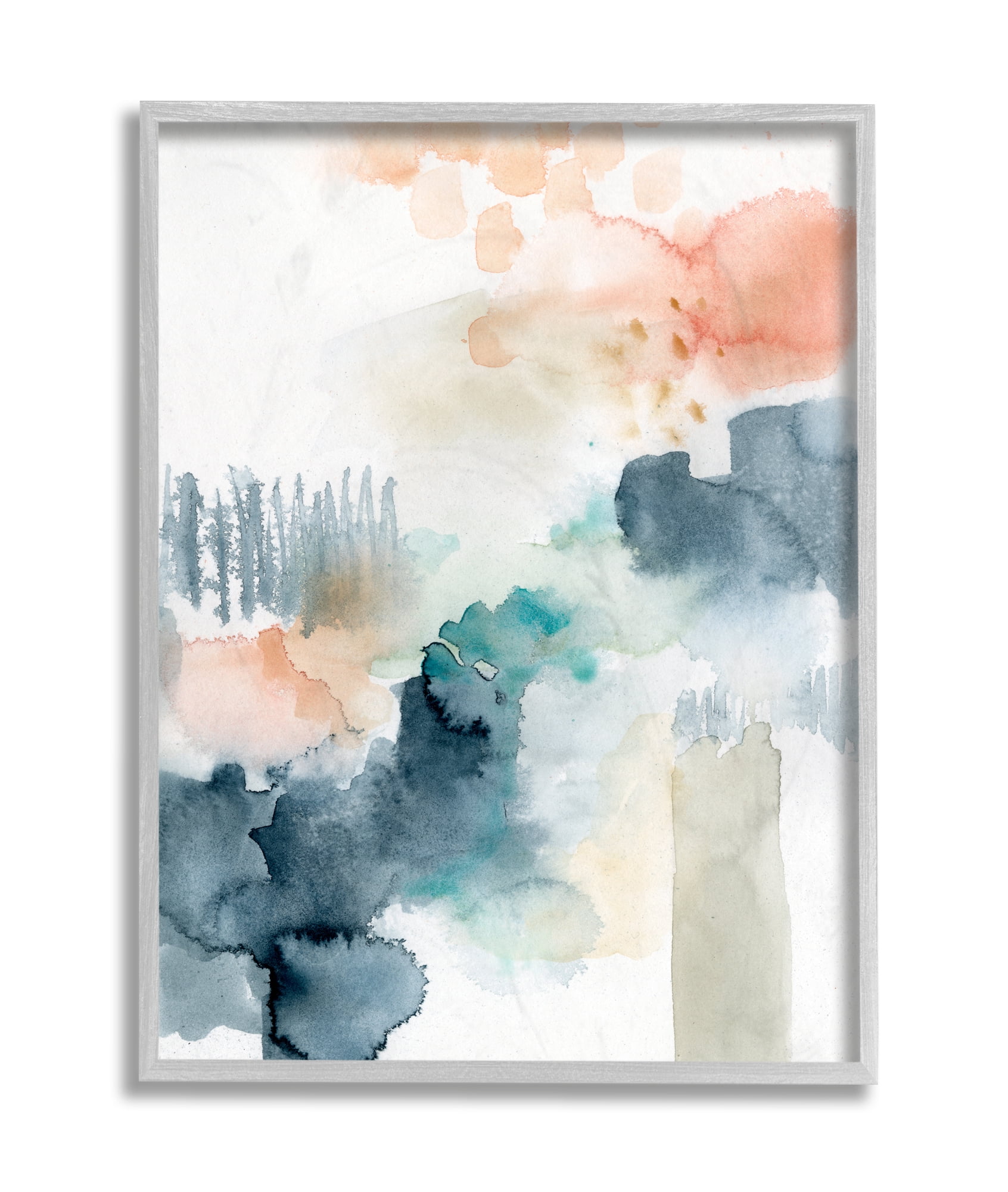 Stupell Industries Spring Forest Veil Abstract Tree Landscape Grey Framed, 16 x 20, Design by Victoria Barnes