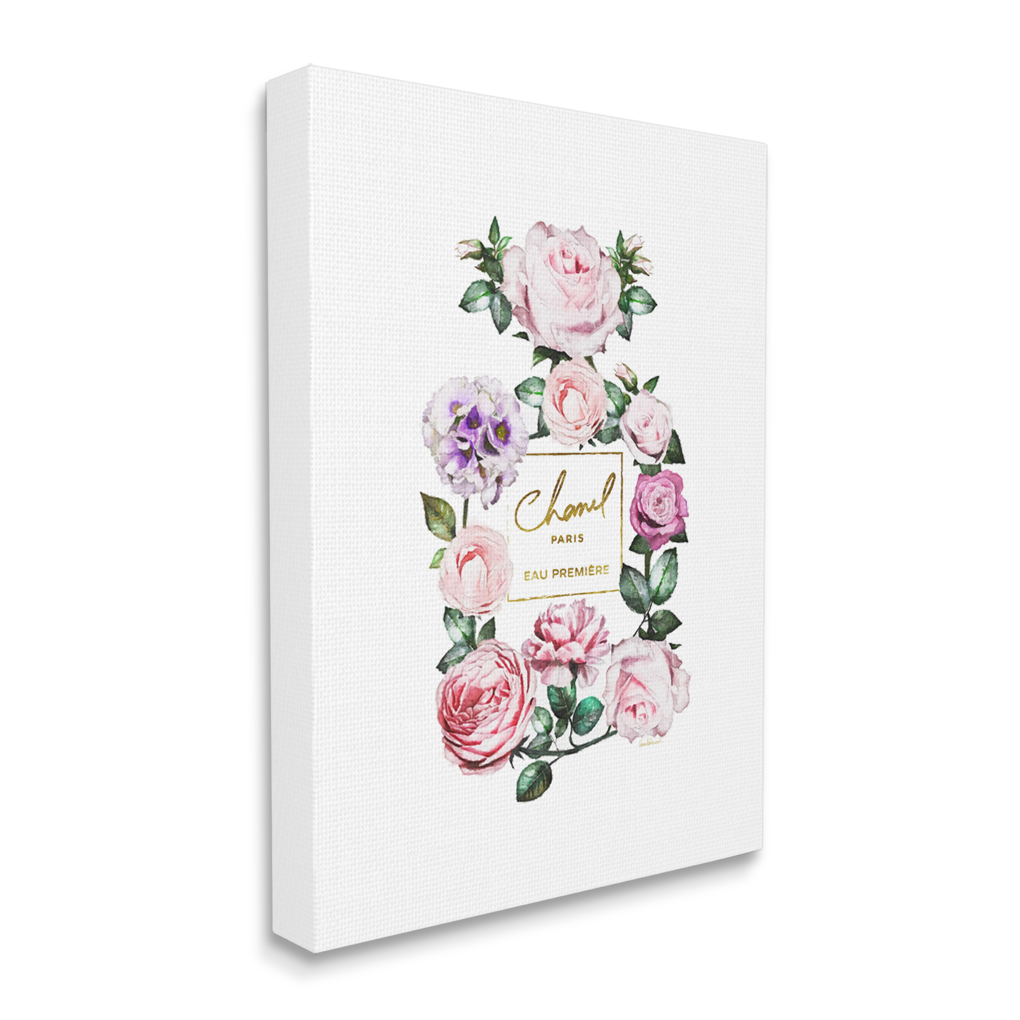 Stupell Industries Spring Garden Rose Florals Glam Perfume Bottle, 30 x 40, Design by Amanda Greenwood