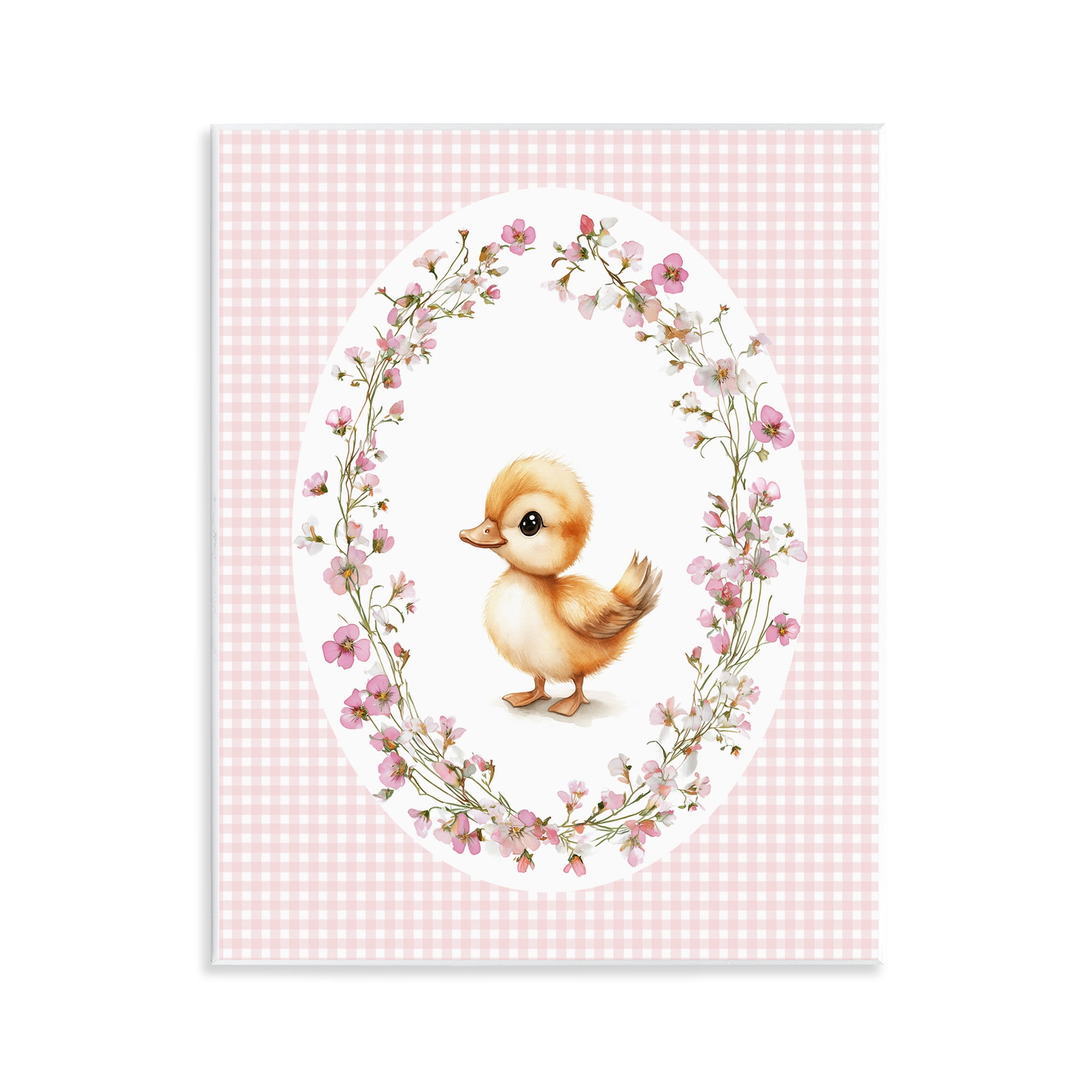 Stupell Industries Spring Gingham Duckling Wall Plaque Art, design by Christine Simpson Art