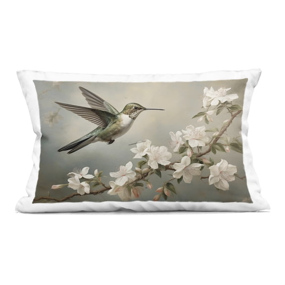 Stupell Industries Spring Hummingbird & Florals Decorative Printed Throw Pillow, design by Arlington Prints