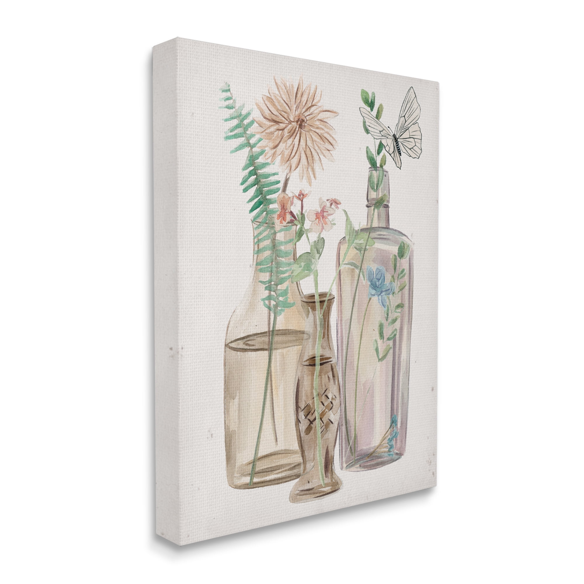 Stupell Industries Spring Meadow Bouquets Country Glasses Butterfly Florals, 36 x 48, Designed by Melissa Wang