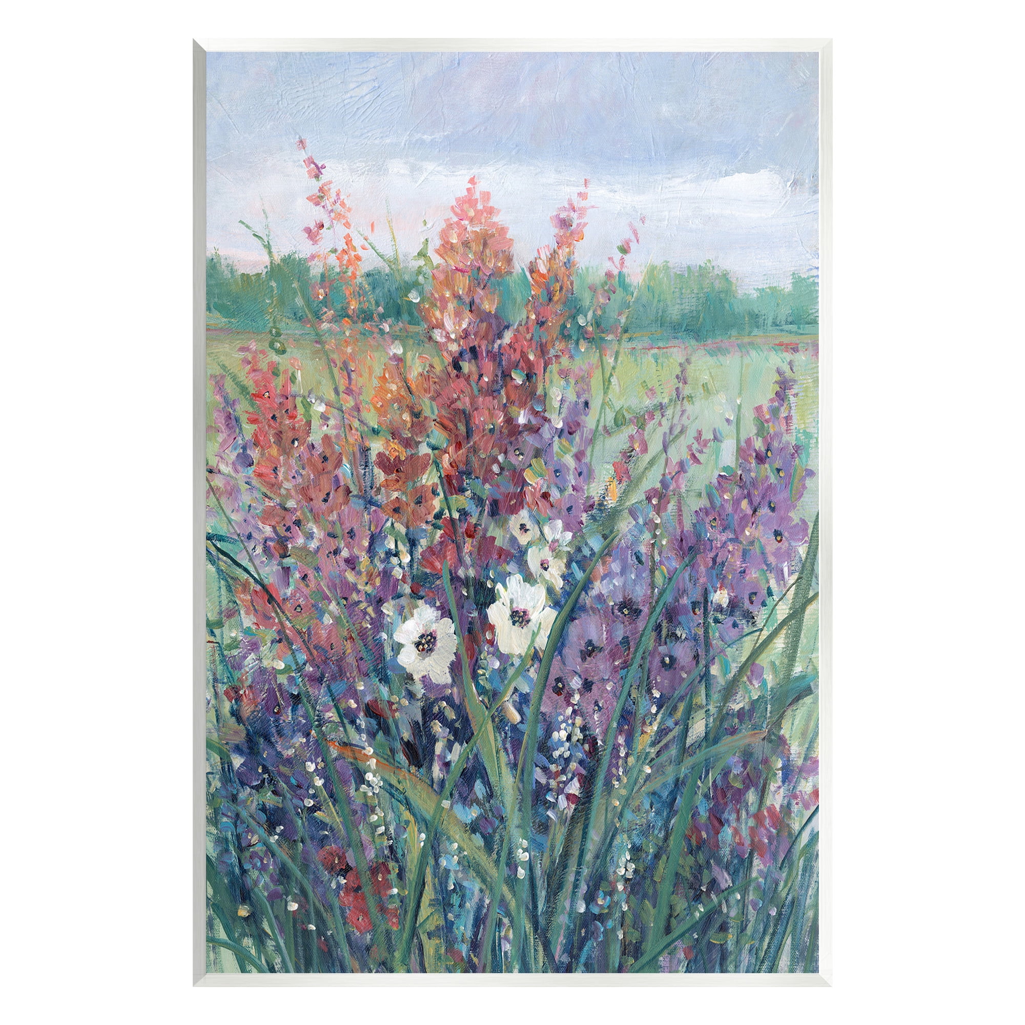 Stupell Industries Spring Meadow Florals Botanical & Floral Painting Unframed Art Print Wall Art, 13 x 19