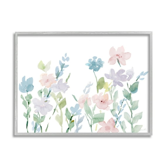 Stupell Industries Spring Meadow Florals Soft Pink Purple Watercolor Flowers, 14 x 11, Design by Lanie Loreth