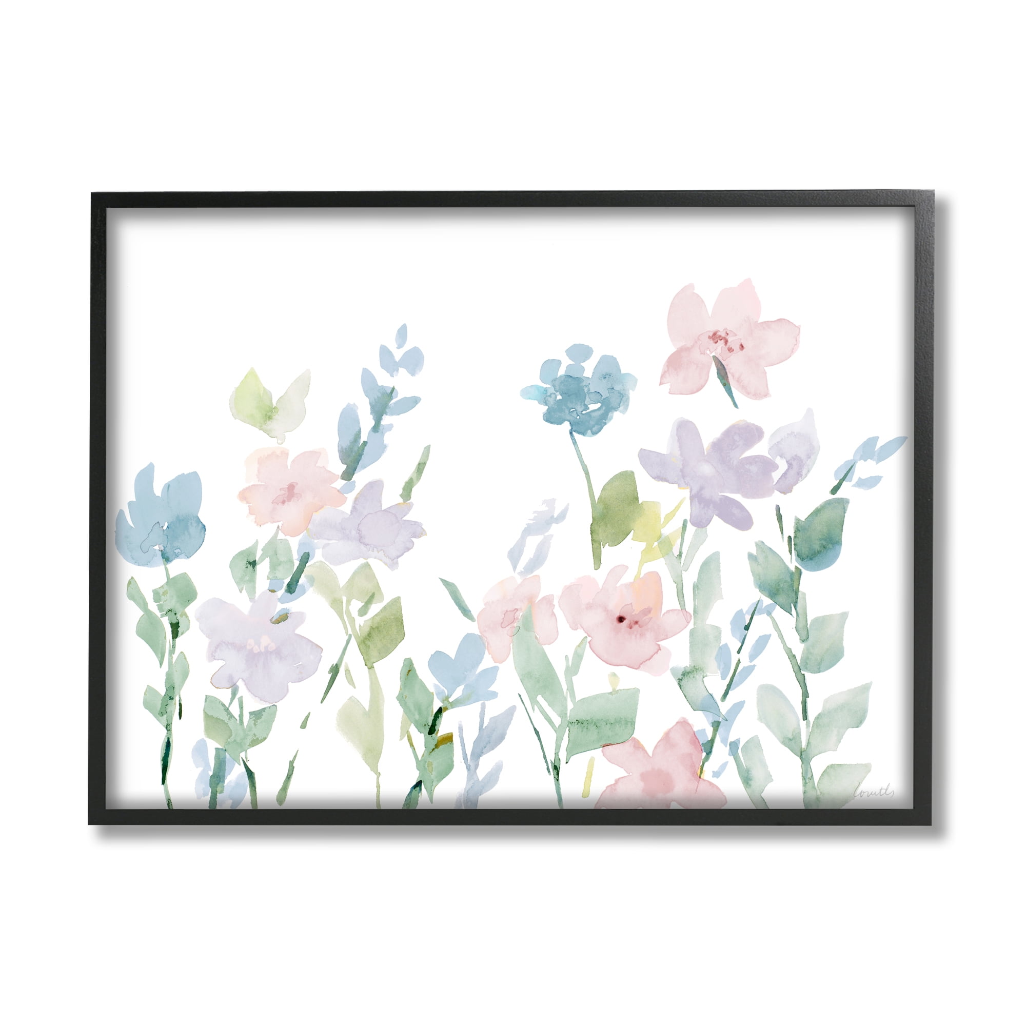 Stupell Industries Spring Meadow Florals Soft Pink Purple Watercolor Flowers, 14 x 11, Design by Lanie Loreth