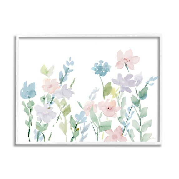 Stupell Industries Spring Meadow Florals Soft Pink Purple Watercolor Flowers, 20 x 16, Design by Lanie Loreth