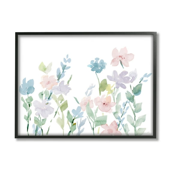 Stupell Industries Spring Meadow Florals Soft Pink Purple Watercolor Flowers, 20 x 16, Design by Lanie Loreth