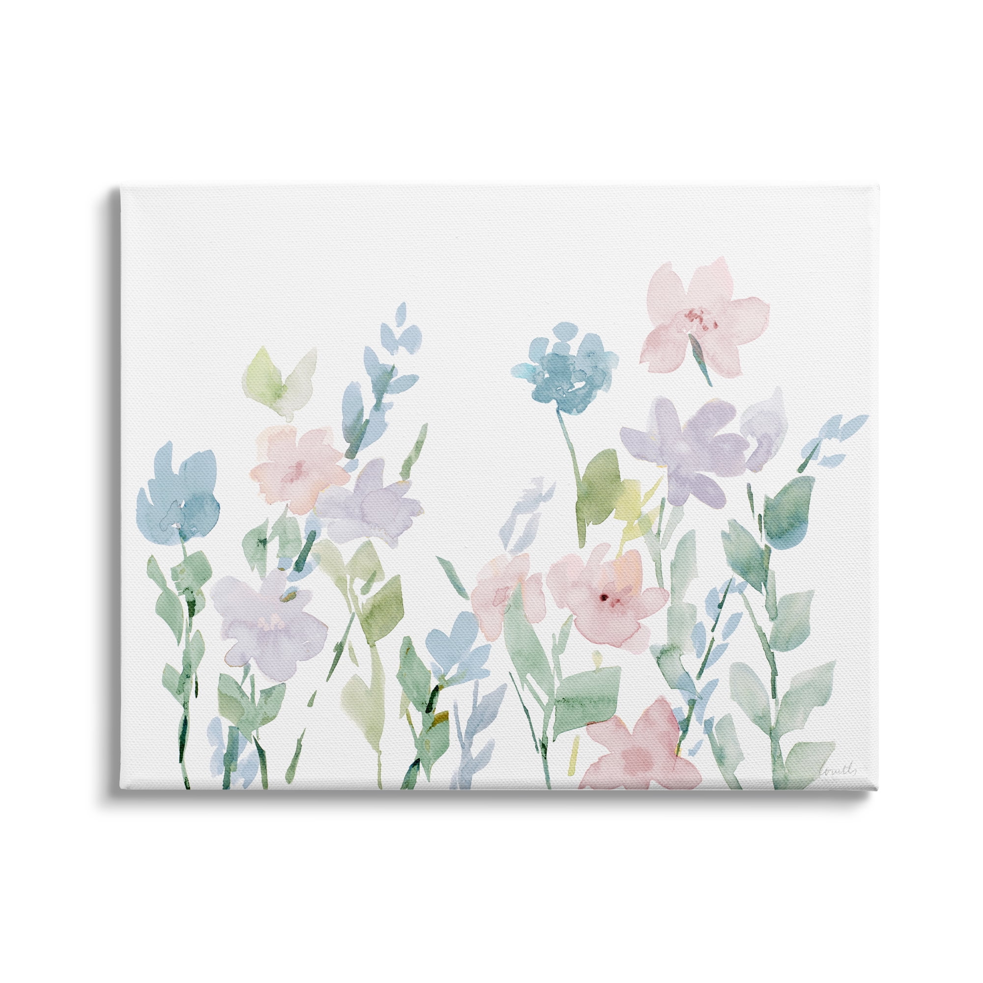 Stupell Industries Spring Meadow Florals Soft Pink Purple Watercolor Flowers, 48 x 36, Design by Lanie Loreth