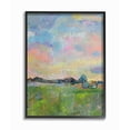 thumbnail image 1 of Stupell Industries Spring Meadow Sky with Field House Pastel Painting Framed Wall Art Design by Jeanette Vertentes, 16" x 20", Black Framed, 1 of 5
