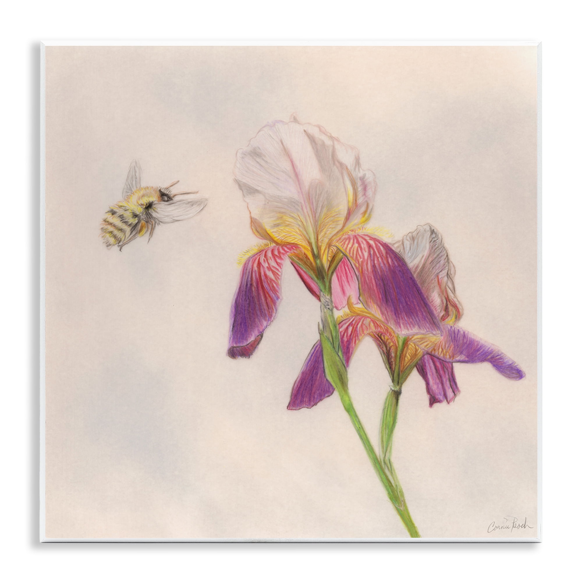 Stupell Industries Spring Offerings Bee Animals & Insects Painting Unframed Art Print Wall Art, 12 x 12