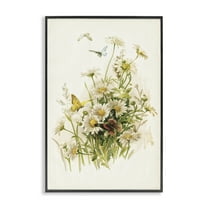 Stupell Industries Spring Pickings Florals Plants & Flowers Painting Black Framed Art Print Wall Art, 12 x 18