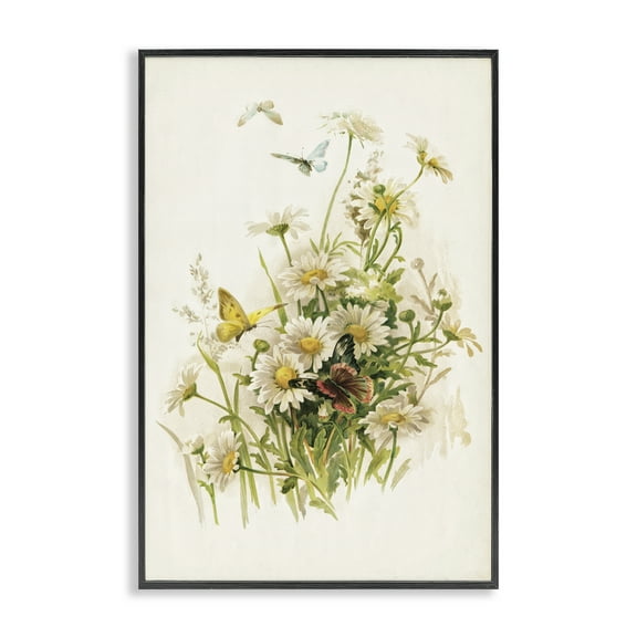 Stupell Industries Spring Pickings Florals Plants & Flowers Painting Black Framed Art Print Wall Art, 12 x 18