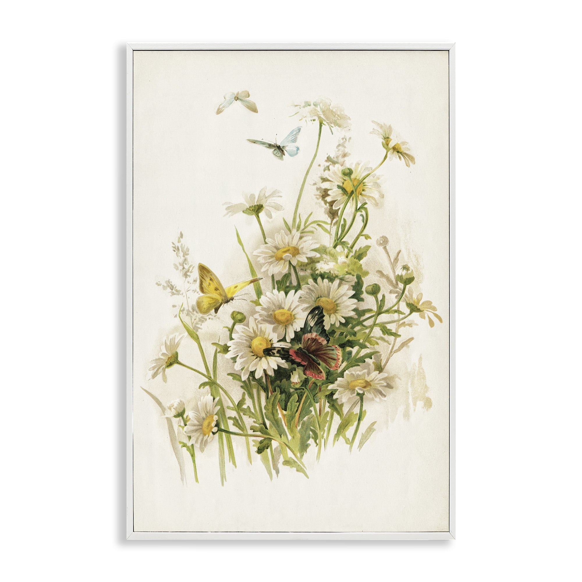 Stupell Industries Spring Pickings Florals Plants & Flowers Painting White Framed Art Print Wall Art, 20 x 30