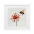 thumbnail image 1 of Spring Pollination Bee White Framed Print Under Glass, 13 x 13, Made In USA, 1 of 8