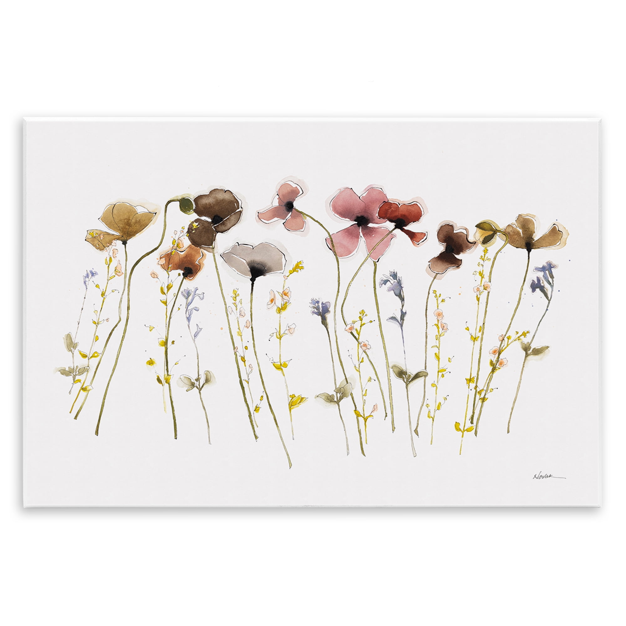 Stupell Industries Spring Poppy Sprigs Botanical & Floral Painting Unframed Art Print Wall Art, 15 x 10