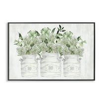 Stupell Industries Spring Potted Clovers Botanical & Floral Painting Black Framed Art Print Wall Art, 18 x 12