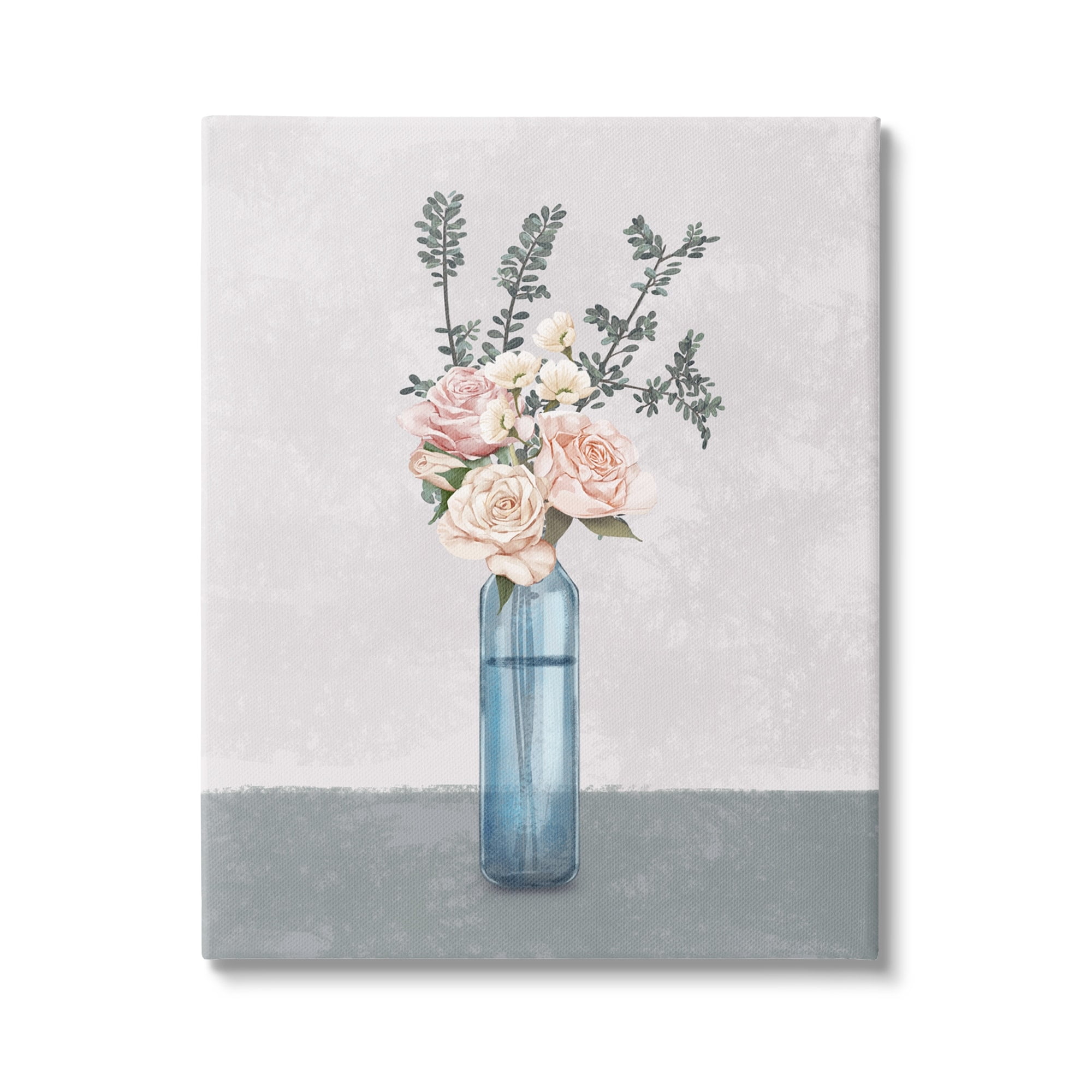 Stupell Industries Spring Roses Glass Vase Austere Vintage Countryside Painting,16 x 20, Design by Ziwei Li