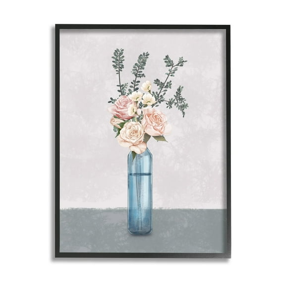 Stupell Industries Spring Roses Glass Vase Austere Vintage Countryside Painting,24 x 30, Design by Ziwei Li