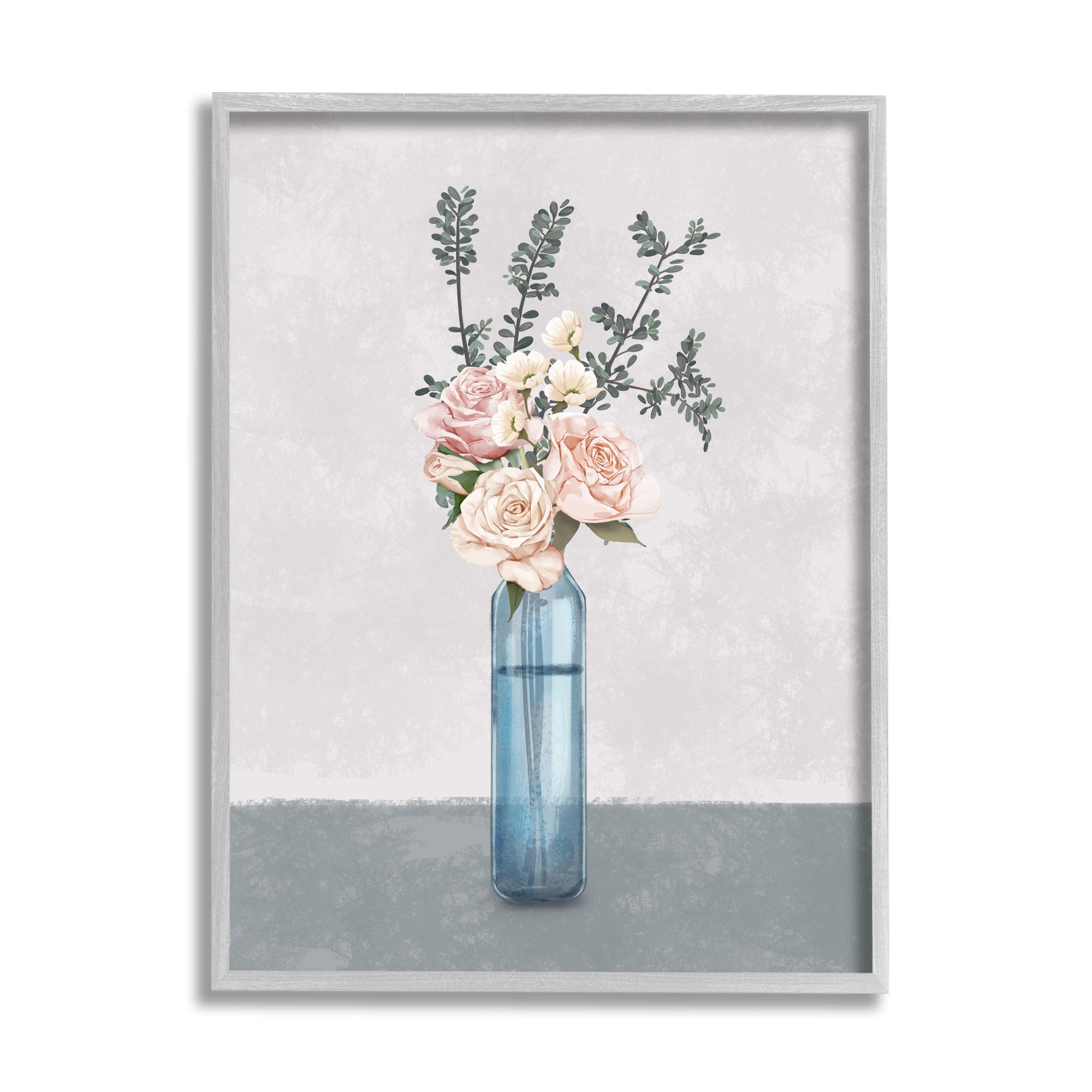 Stupell Industries Spring Roses Glass Vase Austere Vintage Countryside Painting,24 x 30, Design by Ziwei Li