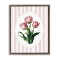 thumbnail image 1 of Stupell Industries French Country Spring Tulips on Stripes Brown Floating Frame Canvas Art, 25 x 31, by Ink Drop Loft, 1 of 8