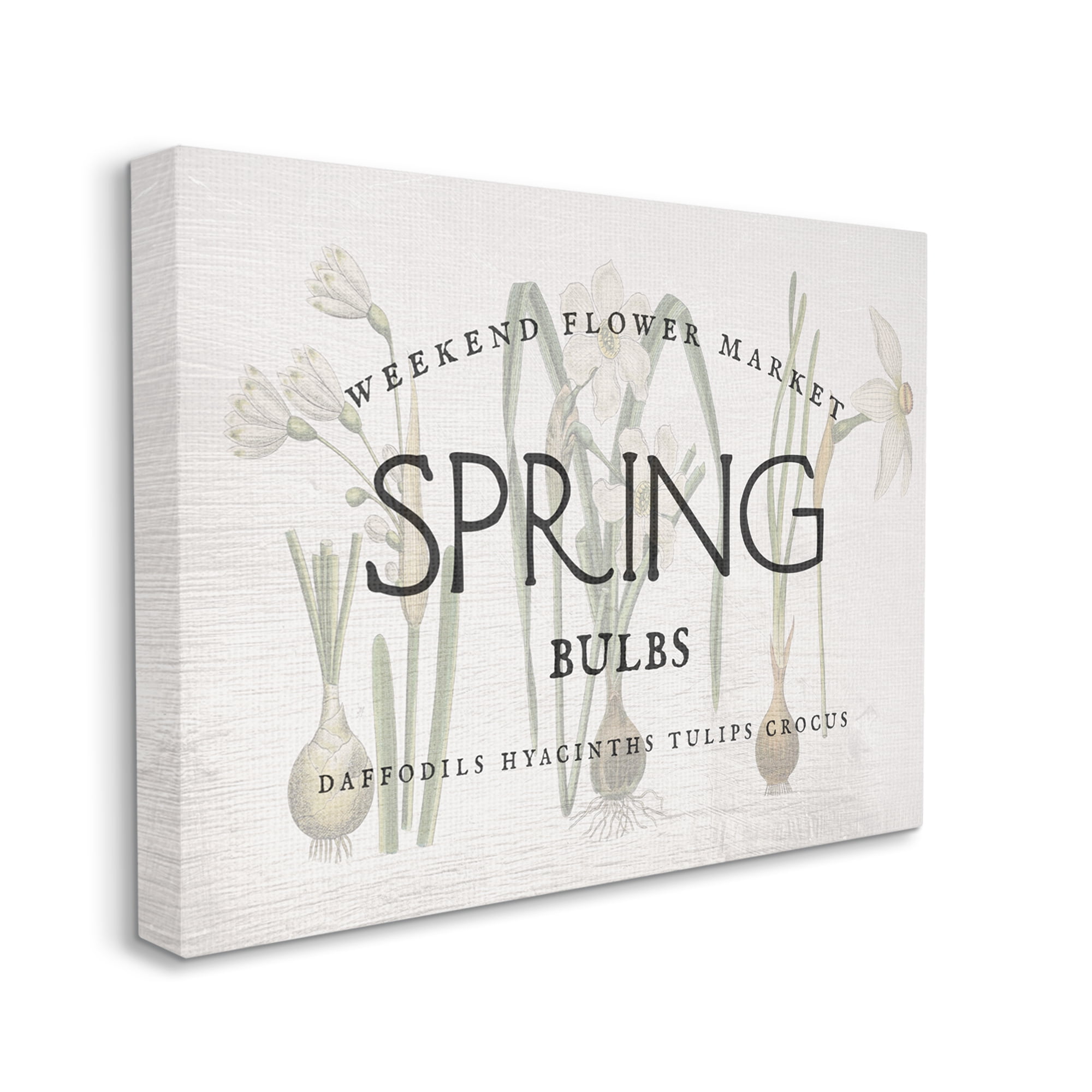 Stupell Industries Spring Weekend Flower Market Advertisement Vintage Bulbs, 24 x 30, Design by Daphne Polselli