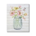 thumbnail image 1 of Stupell Industries Spring Wild Flower Assortment Country Mason Jar Butterfly,36 x 48, Design by Nan, 1 of 7