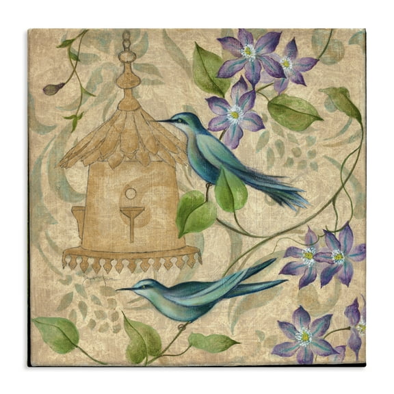 Stupell Industries Spring's Song Bird Scene Canvas Wall Art design by Janet Tava, 36 x 36