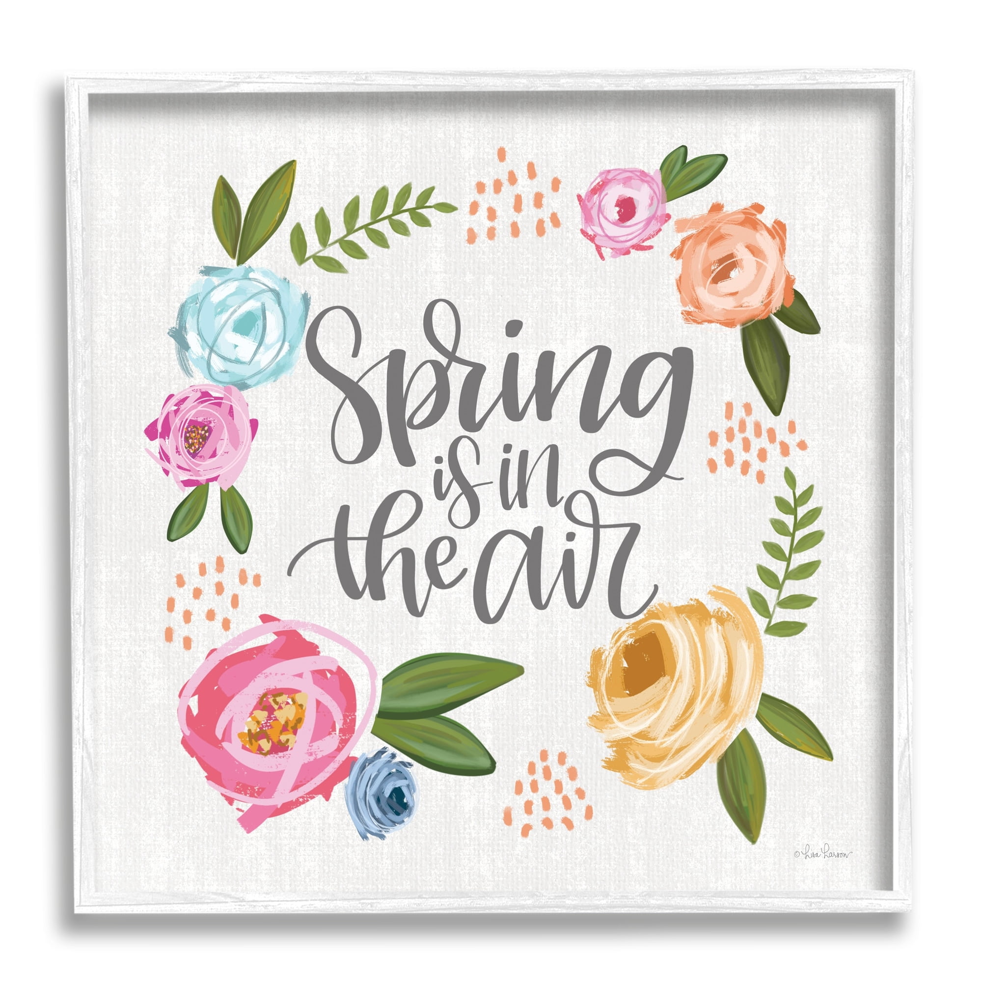 Spring's In The Air White Framed Floral Wall Art