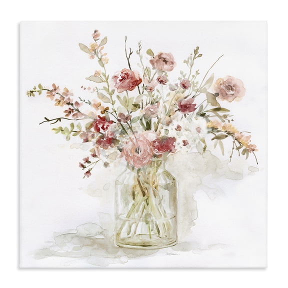 Stupell Industries Springtime Blooms in Glass Vase Canvas Wall Art, design by Carol Robinson