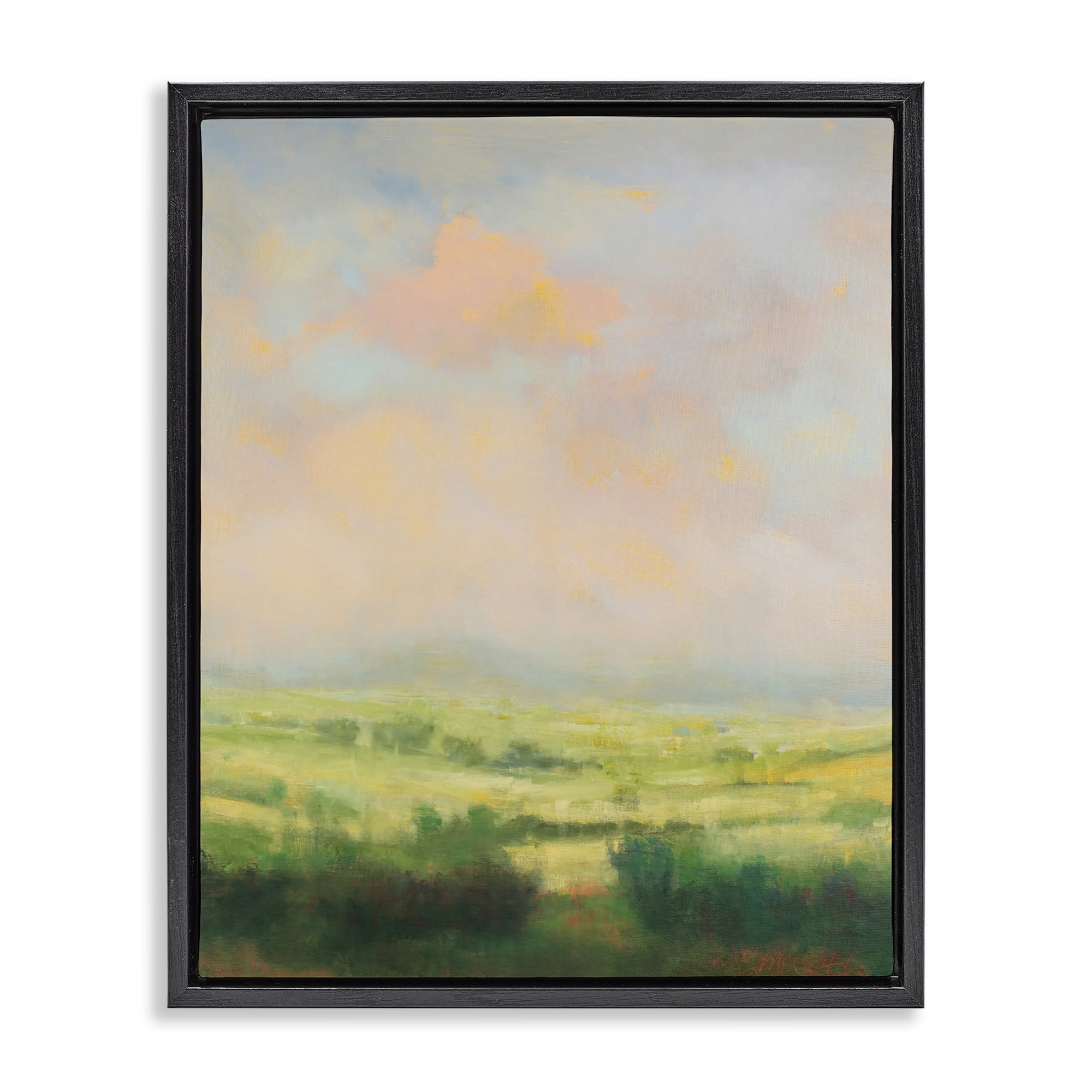 Stupell Industries Springtime Farnese Landscape Black Framed Floater Canvas Wall Art, design by William McCarthy