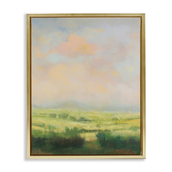 Stupell Industries Contemporary Springtime Farnese Landscape Gold Floating Frame Canvas Art, 17 x 21, by William McCarthy