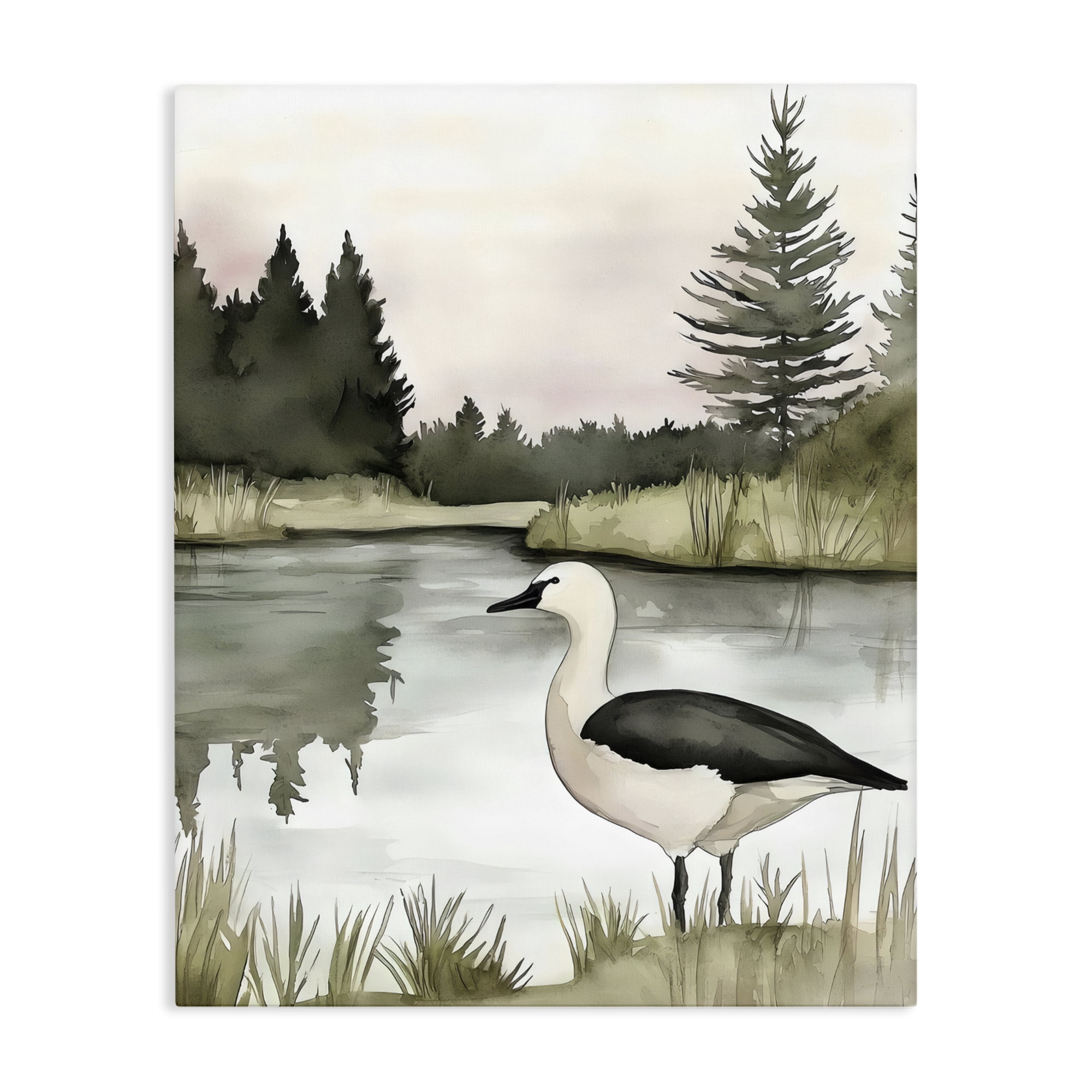 Stupell Industries Springtime Serenity Duck Canvas Wall Art, design by Riley B