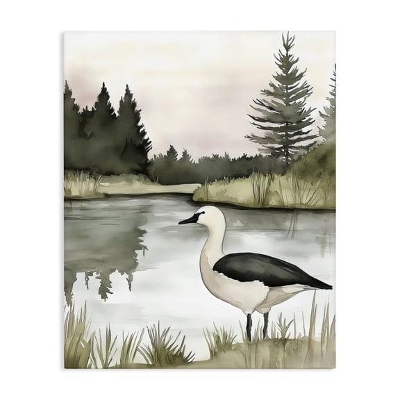 Stupell Industries Springtime Serenity Duck Canvas Wall Art, design by Riley B