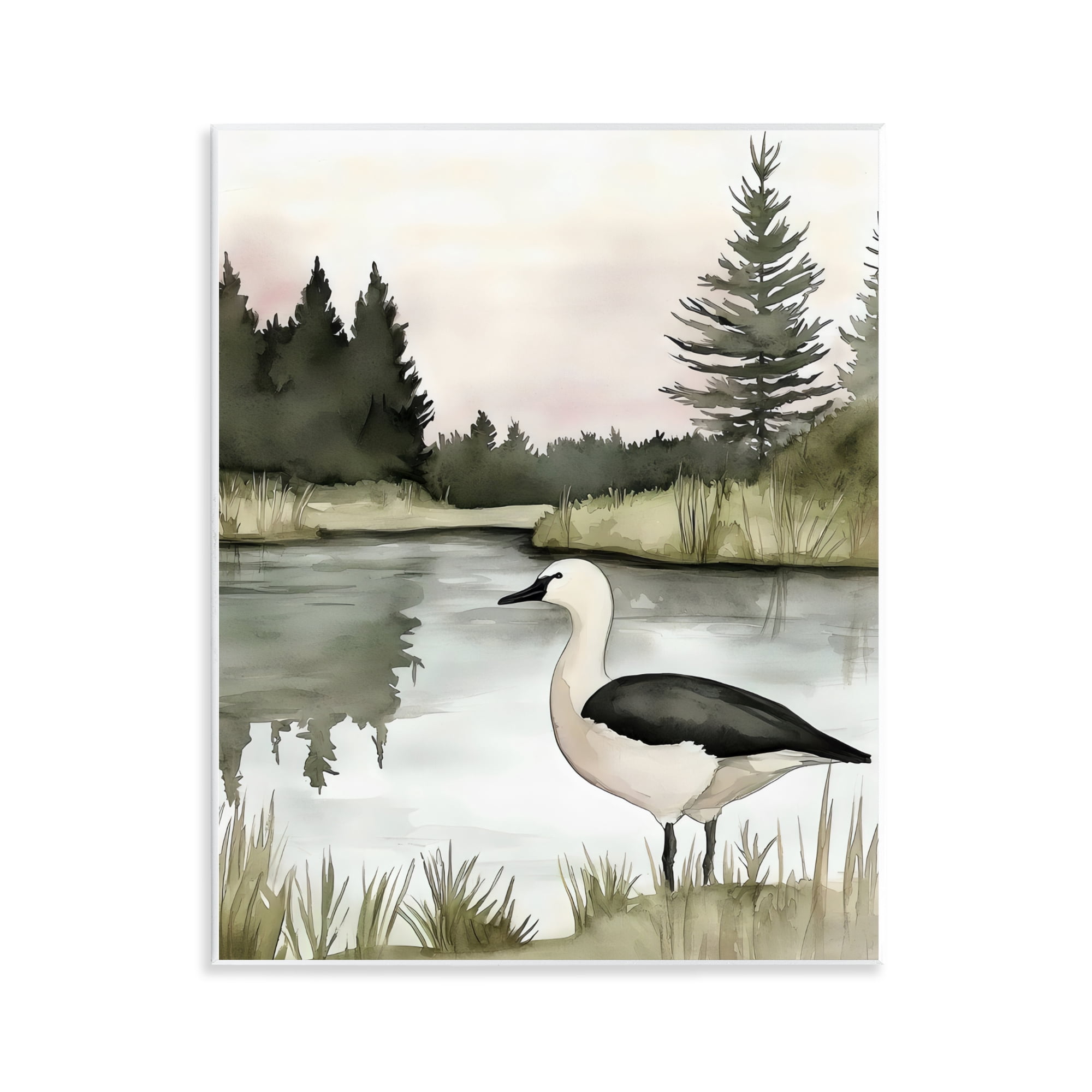 Stupell Industries Springtime Serenity Duck Wall Plaque Art, design by Riley B