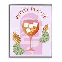 Stupell Industries Spritz Please Cocktail Food & Beverage Painting Black Framed Art Print Wall Art, 11 x 14