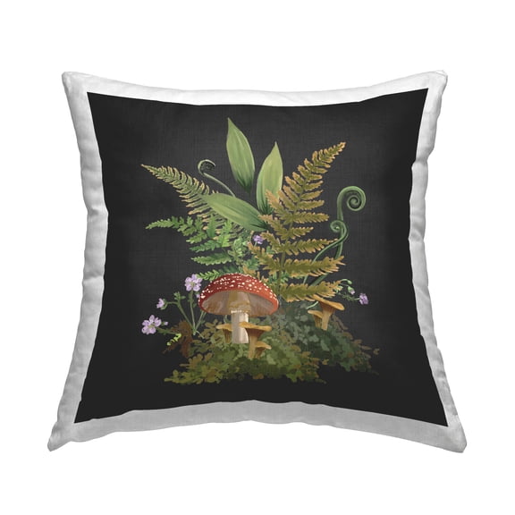 Stupell Industries Sprouting Ferns Botanical Nature Printed Throw Pillow Design by House of Rose