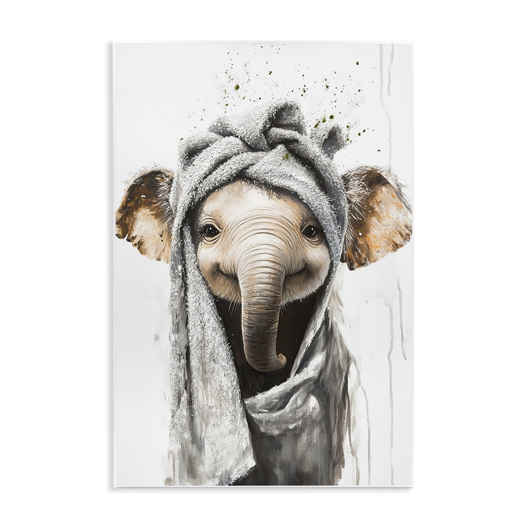 Stupell Industries Squeaky Clean Elephant Wall Plaque Art, design by Tina LeCour