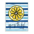 thumbnail image 1 of Stupell Industries Squeeze The Day Expression Lemon Nautical Stripes Landscape Painting Wall Plaque Art Print Wall Art, 13 x 19, 1 of 2