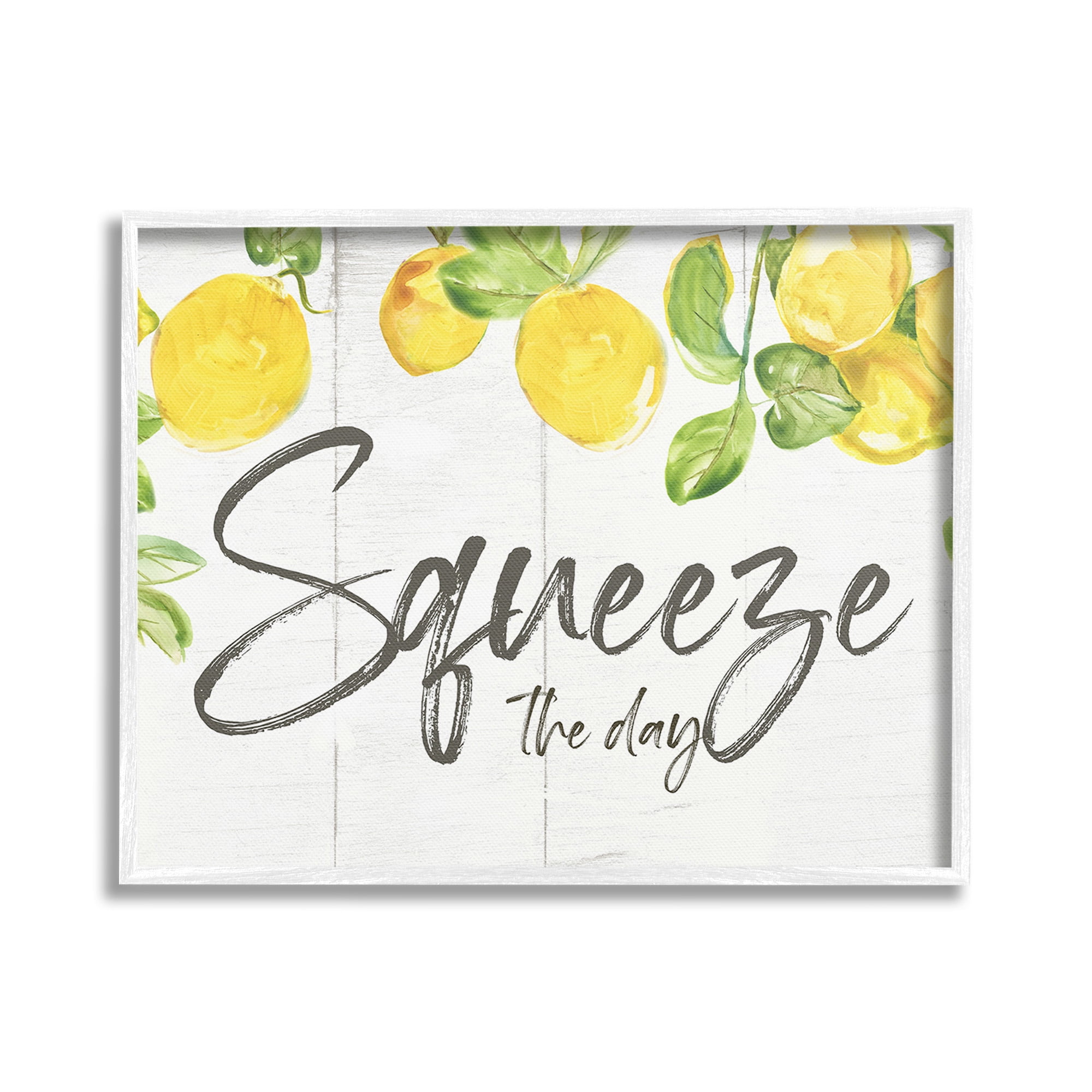 Stupell Industries Squeeze The Day Rustic Food & Beverage Painting White Framed Art Print Wall Art, 30 x 24