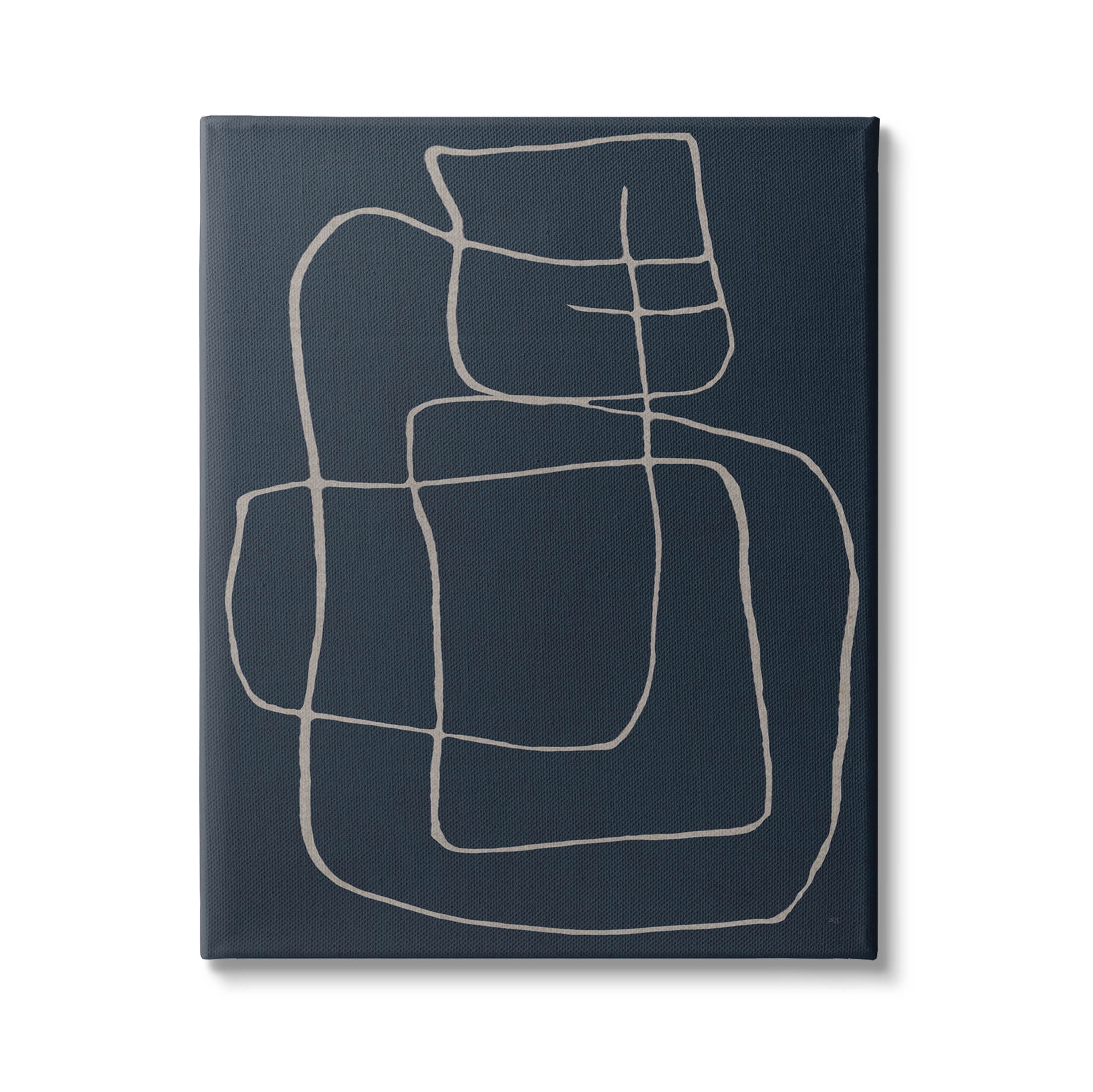 Stupell Industries Squiggle Shapes Abstract Lines Graphic Art Gallery Wrapped Canvas Print Wall Art, Design by Susan Jill