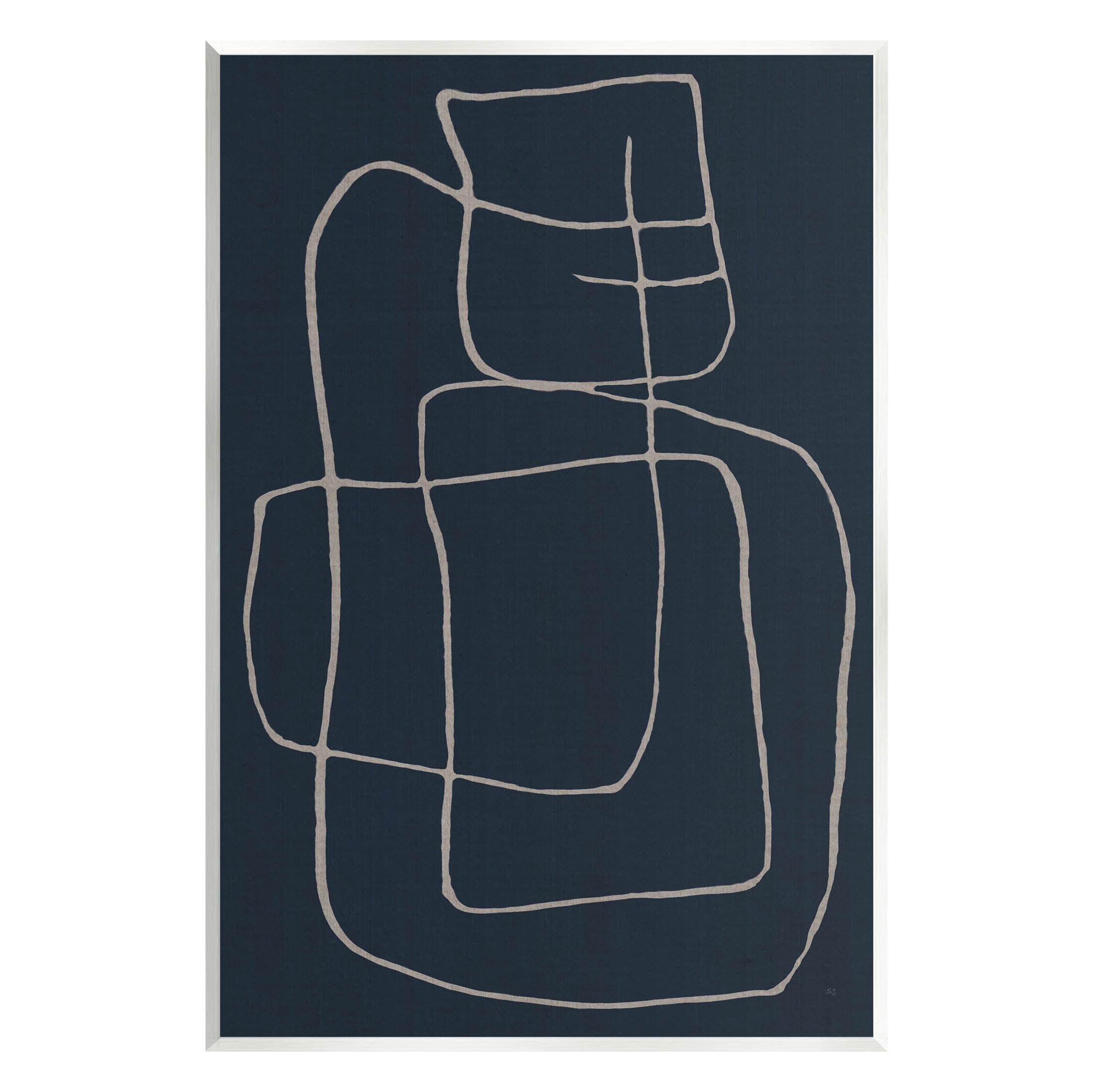 Stupell Industries Squiggle Shapes Abstract Lines Graphic Art Unframed Art Print Wall Art, Design by Susan Jill