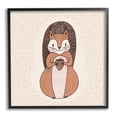 thumbnail image 1 of Stupell Industries Squirrel With Acorn Patterned Shapes Woodland Animal Graphic Art Black Framed Art Print Wall Art, Design by Birgit Maria Kiennast, 1 of 5