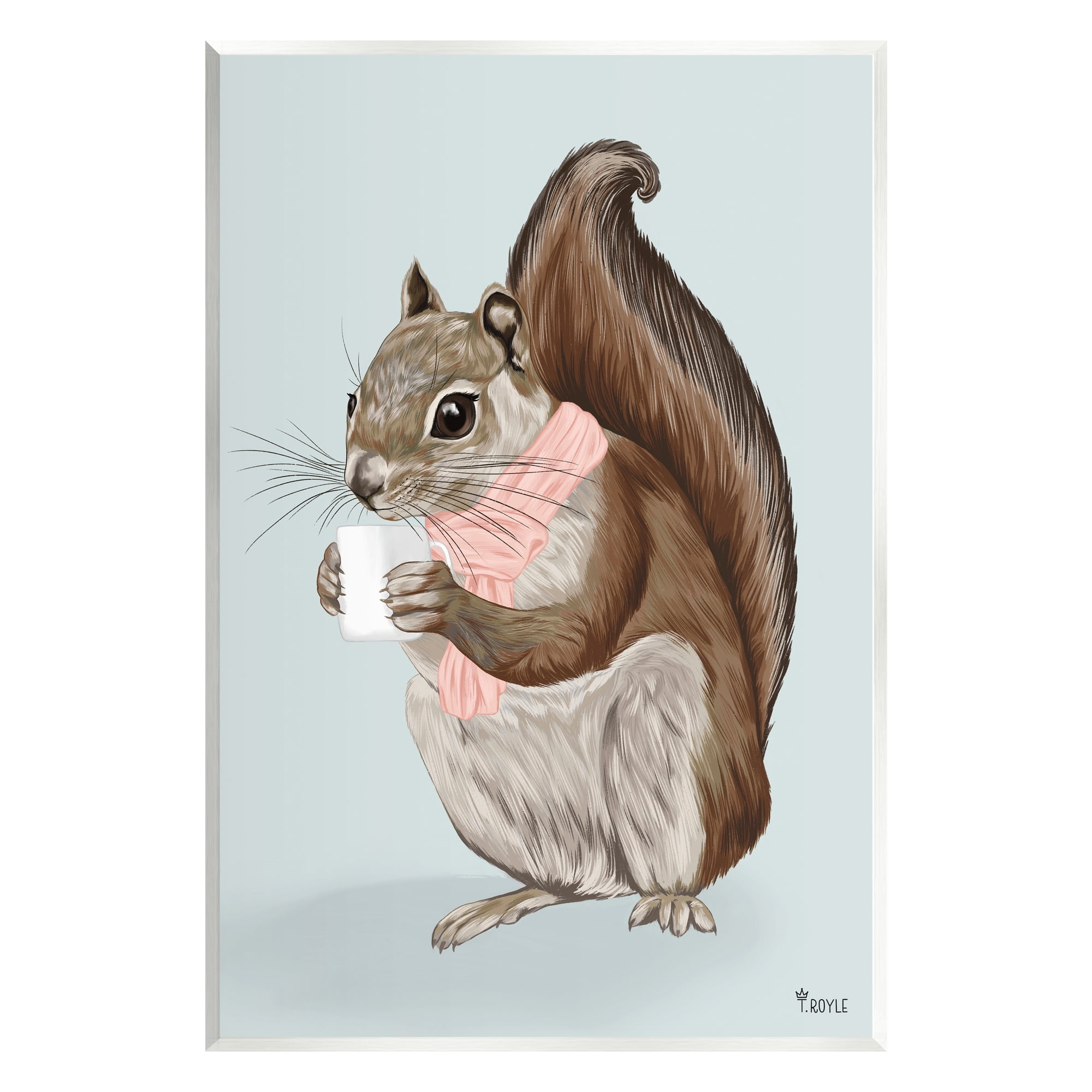 Stupell Industries Squirrel with Warm Mug Animals & Insects Painting Unframed Art Print Wall Art, 10 x 15