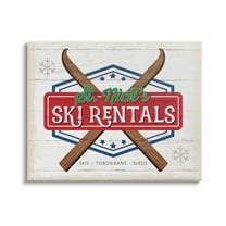 Stupell Industries St. Nick's Ski Rentals Vintage Graphic Art Gallery Wrapped Canvas Print Wall Art, Design by Jennifer Pugh