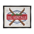 thumbnail image 1 of Stupell Industries St. Nick's Ski Rentals Vintage Graphic Art Jet Black Floating Framed Canvas Print Wall Art, Design by Jennifer Pugh, 1 of 8